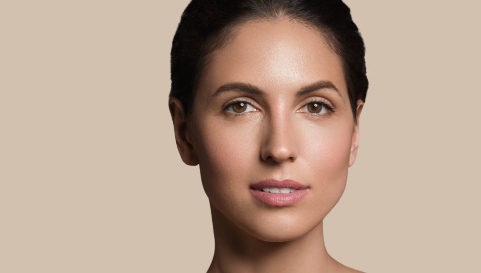 Beautiful woman healthy skin beauty face cosmetic concept color